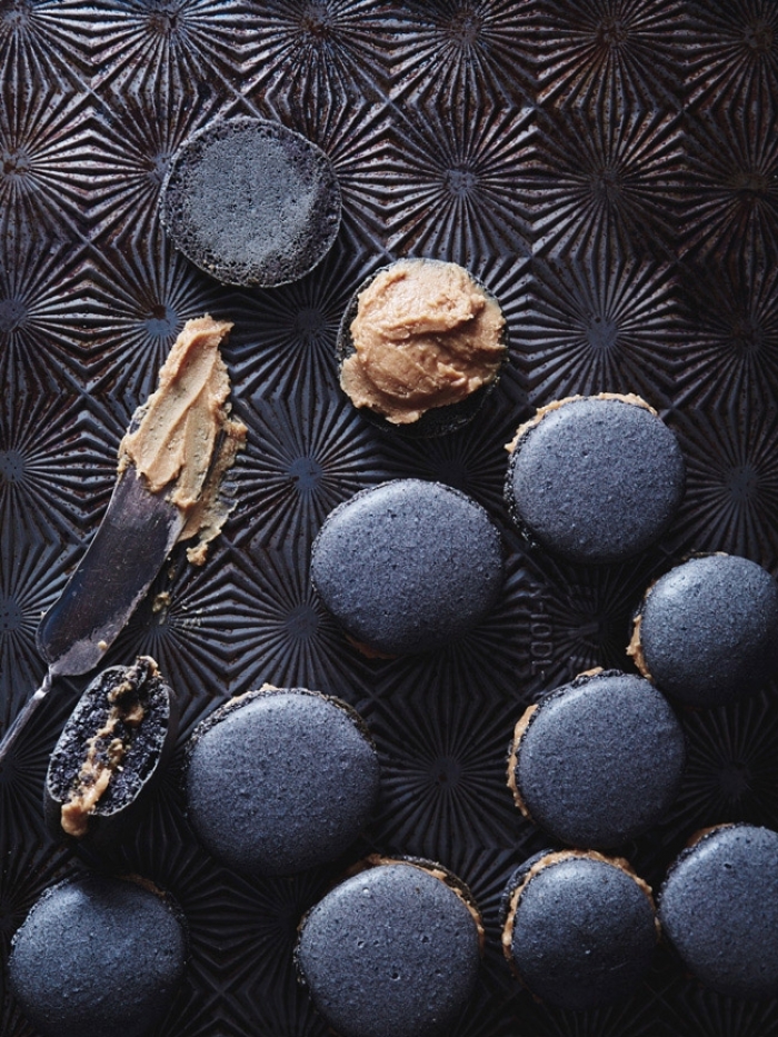 macaron - Recette Macaron de Sésame noir au Beurre de Cacahuète