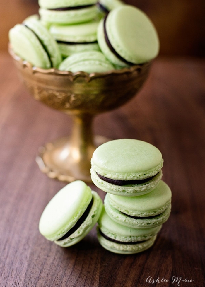 macaron - Recette Macaron Chocolate Mint