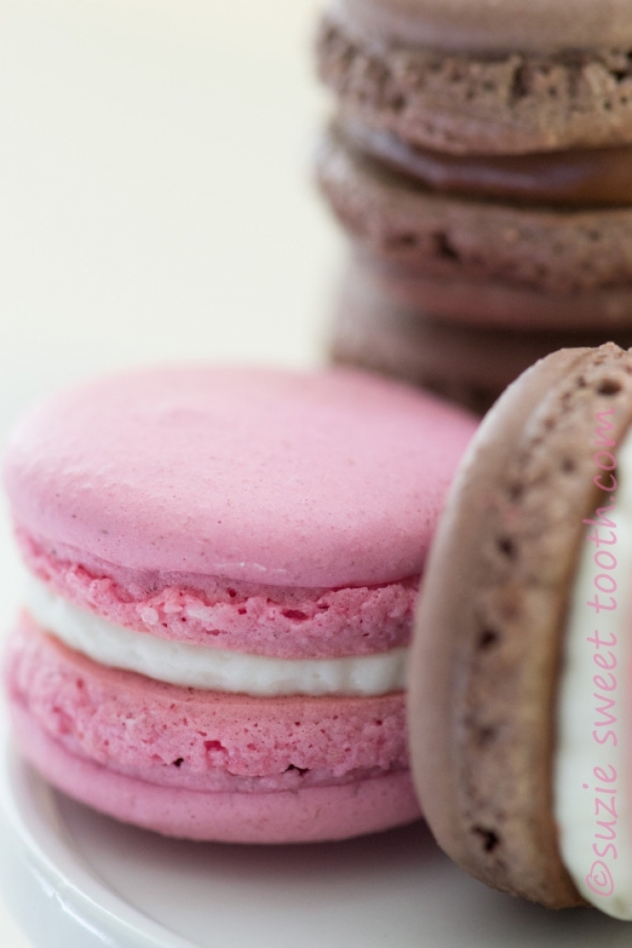 macaron - Recette Macaron Chocolat Fraise et Napolitains