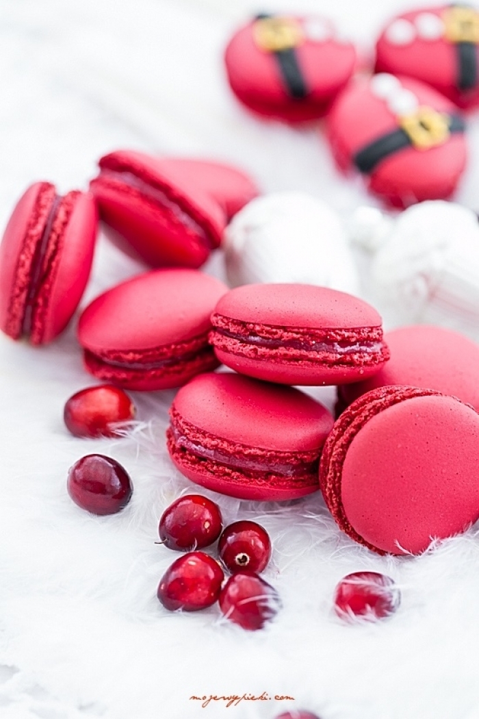 macaron - Recette Macaron Canneberges pour Noël