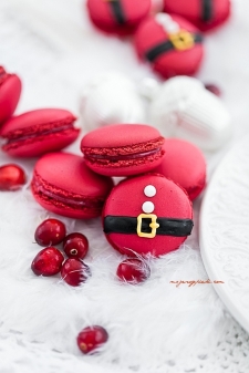 macaron - Recette Macaron Canneberges pour Noël