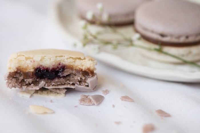 macaron - Recette Macaron Thé noir Cassis