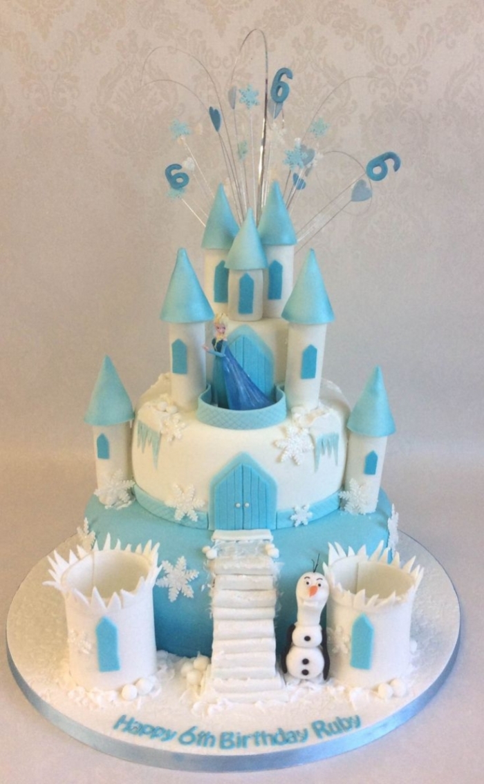 Gâteau Olaf château Elsa reine des neiges - 13/06/2020