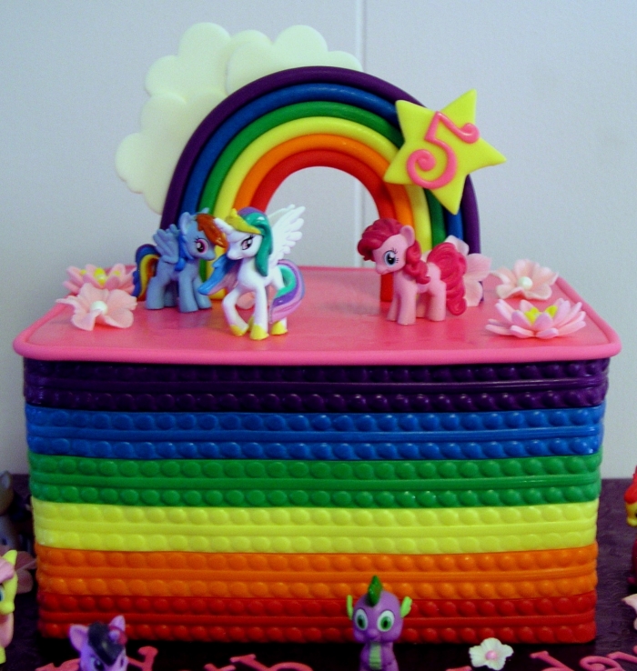 My Little Pony -Daffidazey-G3 2005 Poney-Blanc avec longue Rainbow hair